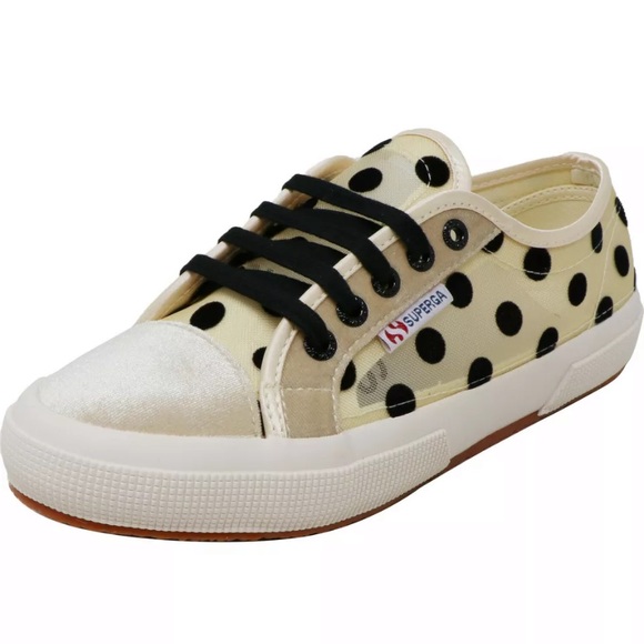 Anthropologie NWT Superga Polka Dot & Velvet Shoes - Picture 2 of 8